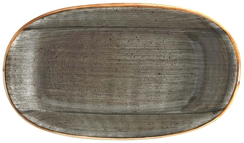 Bonna Aura Space Gourmet Platte oval 34x19cm grau - 6 Stück Bonna Aura Space Gourmet Platte oval 34x19cm grau - 6 Stück