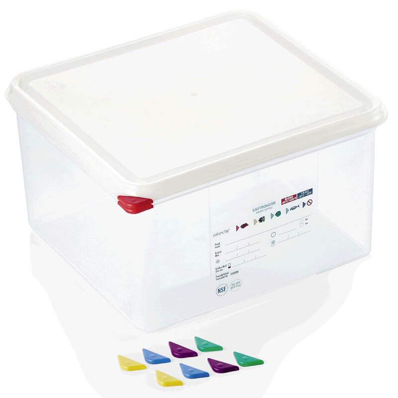 Vorratsbehälter GN 2/3 Set mit Deckel, PP - 19l / H 20cm