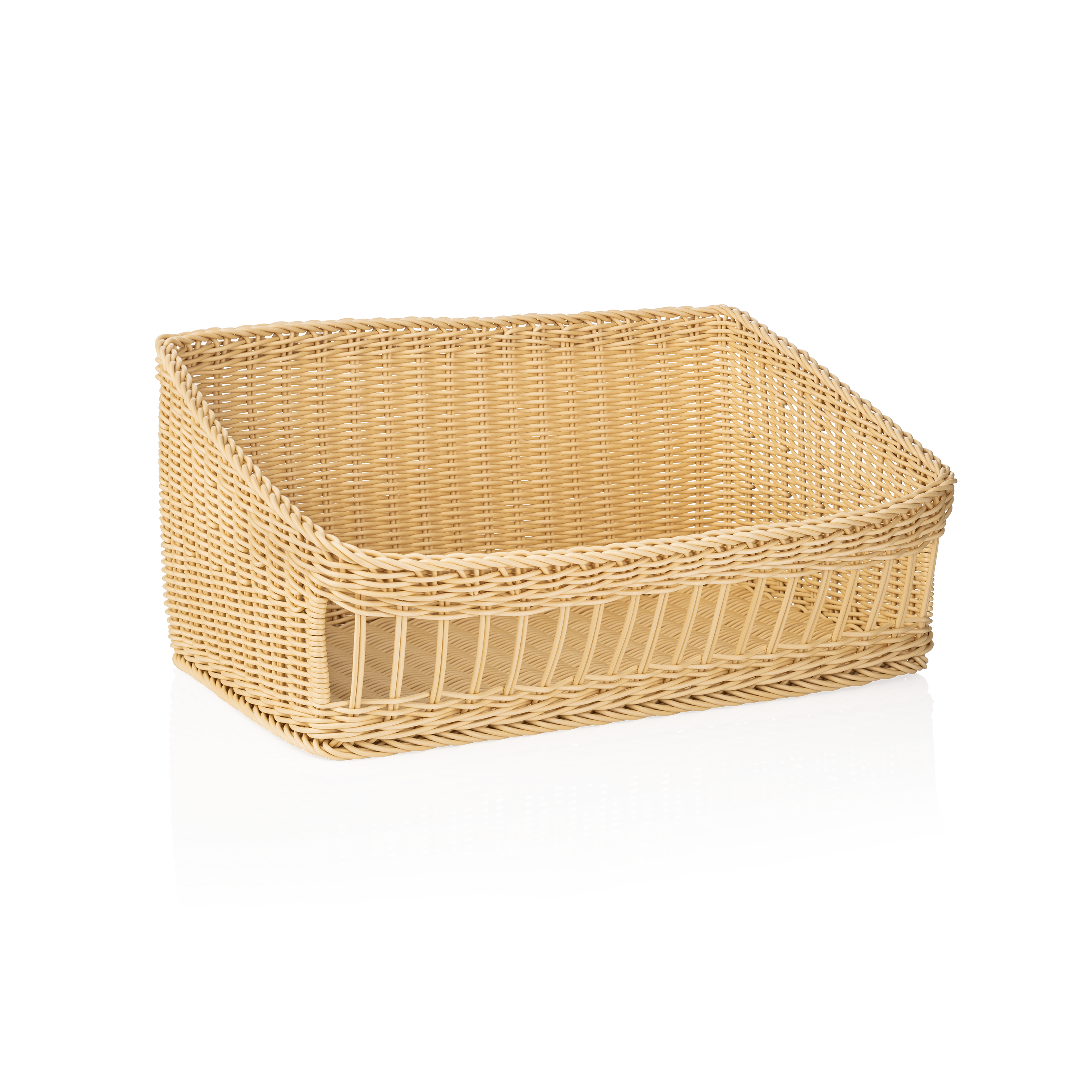 Korb Polypropylen hellbeige - 60x40x16/27cm Korb Polypropylen hellbeige - 60x40x16/27cm
