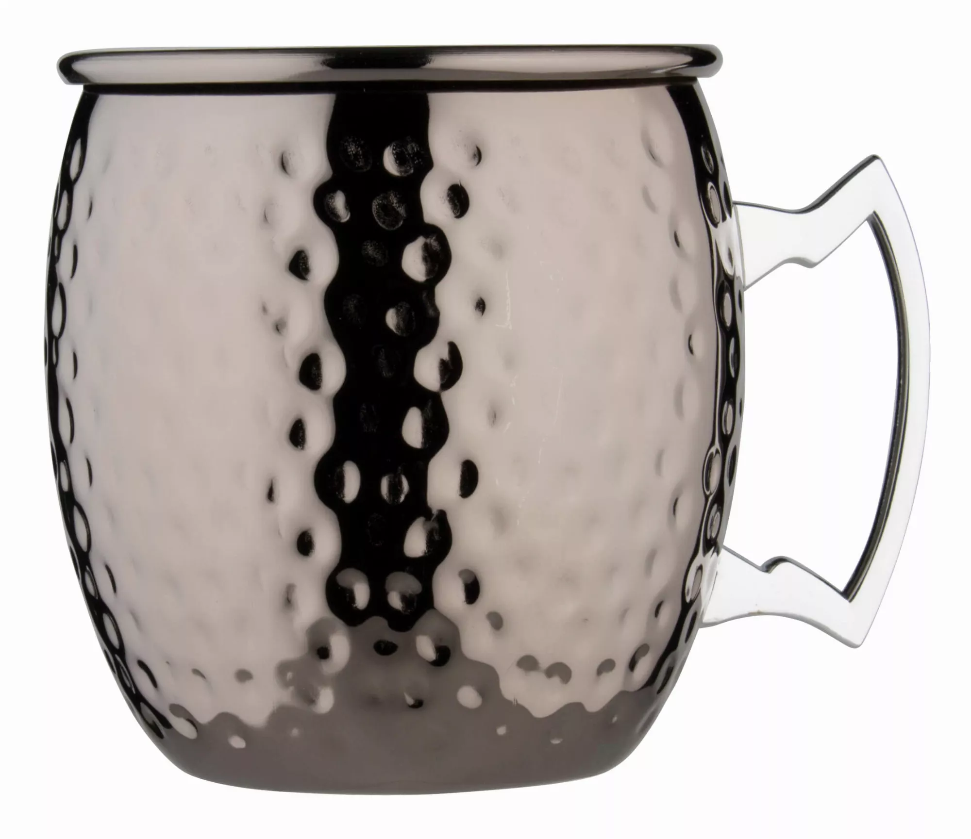Edelstahlbecher Moscow Mule, gunmetal black, hammered - 550ml Edelstahlbecher Moscow Mule, gunmetal black, hammered - 550ml