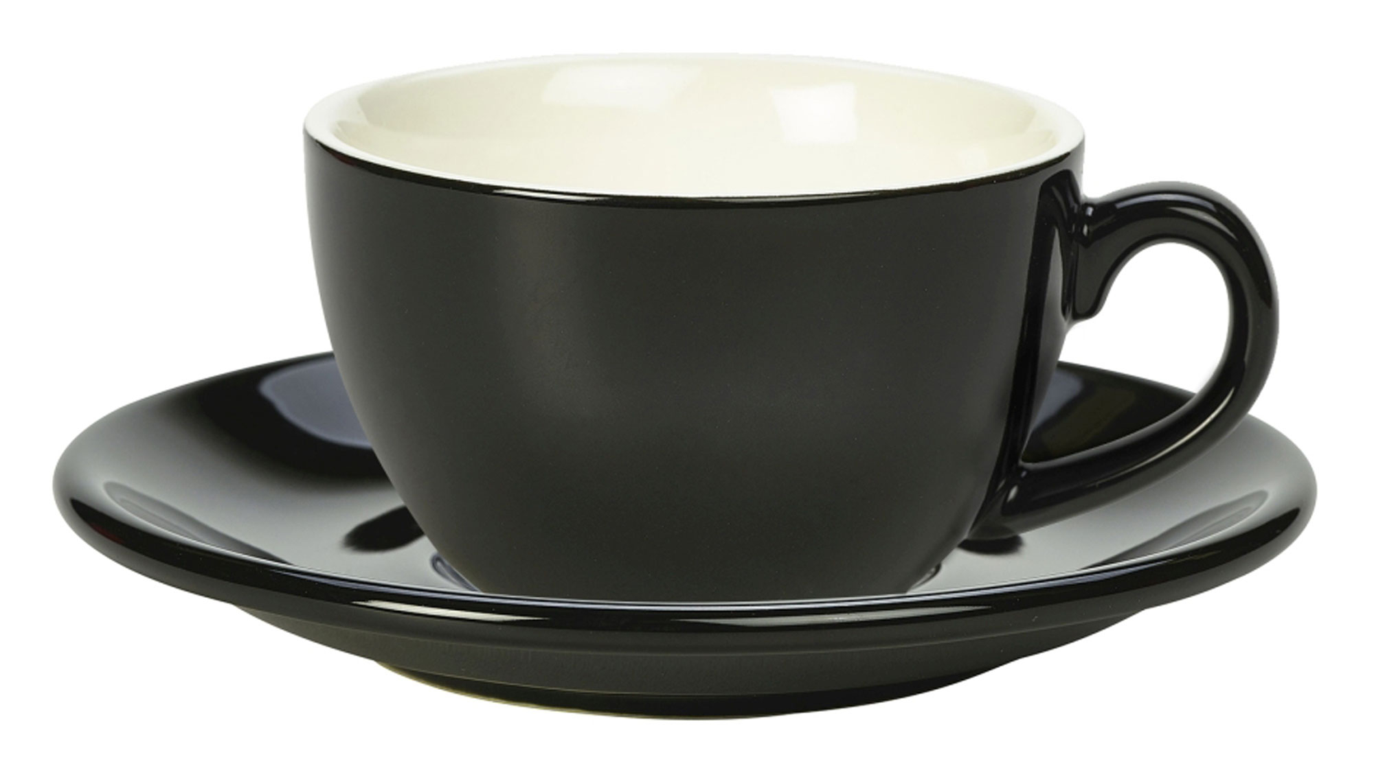 Cappuccinotasse schwarz - 175ml (6 Stk.)