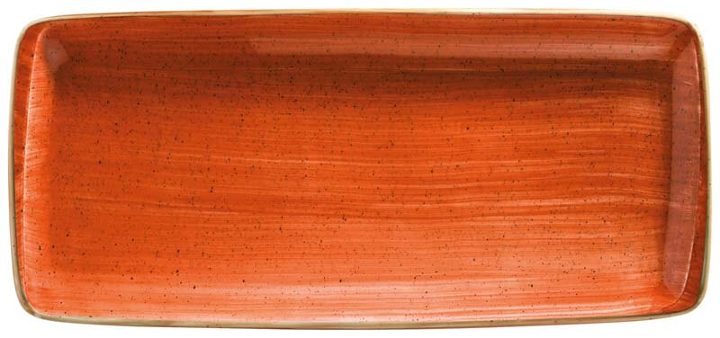 Bonna Aura Terracotta Moove Platte 34x16cm orange - 12 Stück