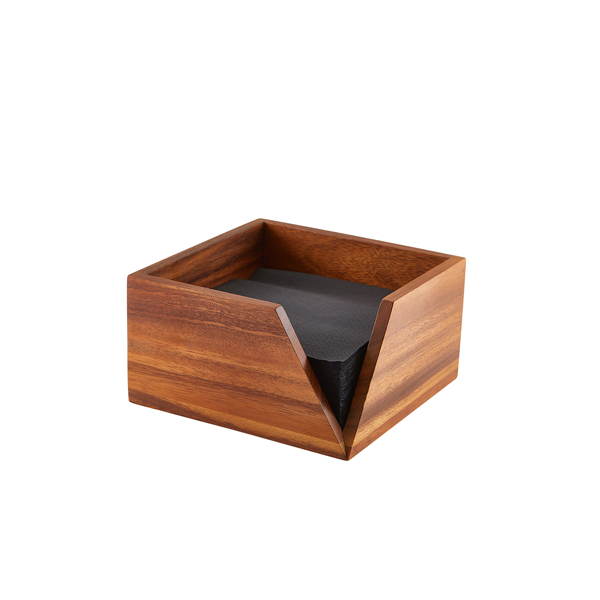 Serviettenhalter, Akazienholz - 18,6x18,6x10cm Serviettenhalter, Akazienholz - 18,6x18,6x10cm