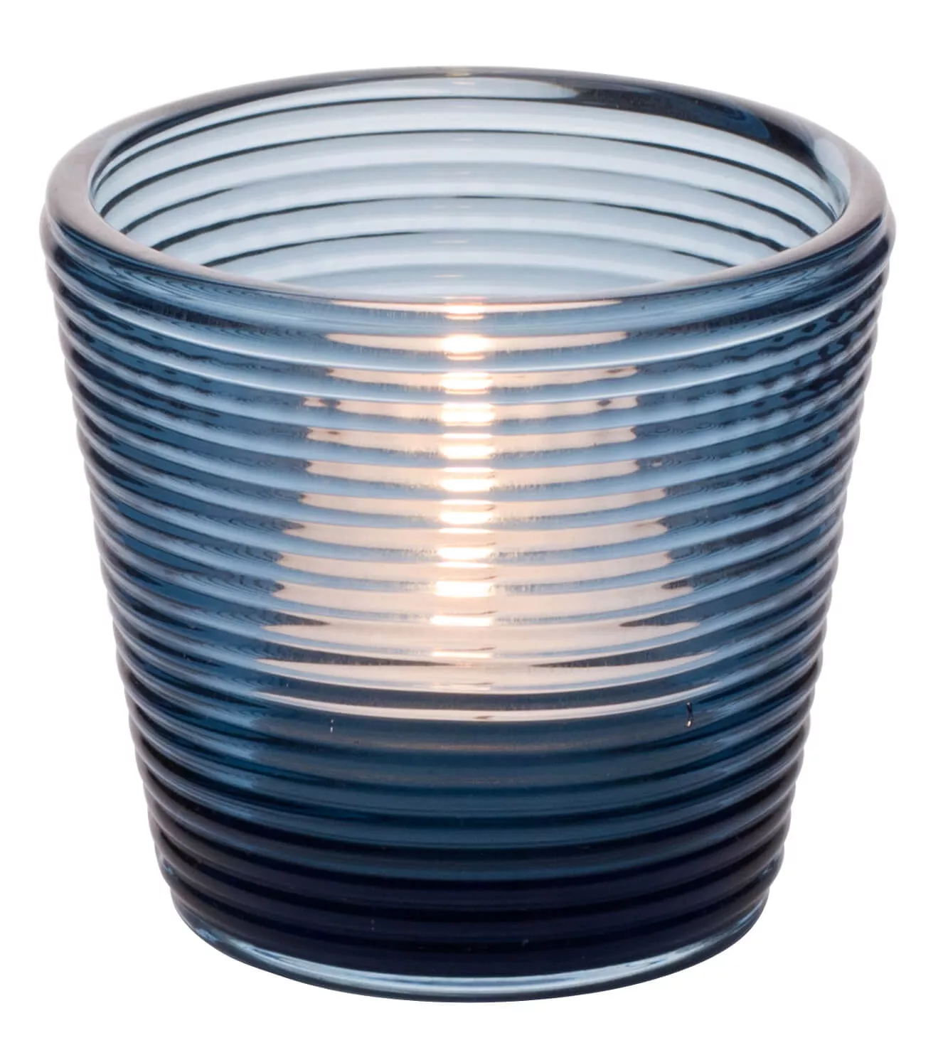 Teelichthalter, konisch - blau Teelichthalter, konisch - blau
