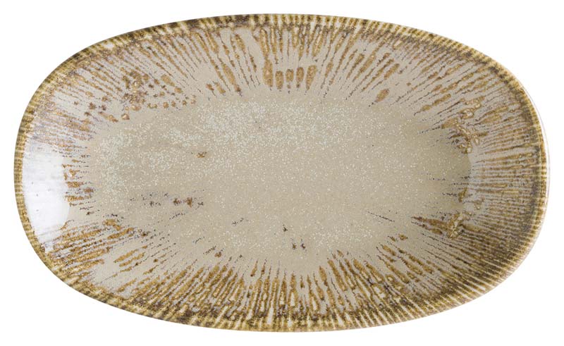Bonna Snell Sand Gourmet Platte oval 15x8,5cm beige - 12 Stück