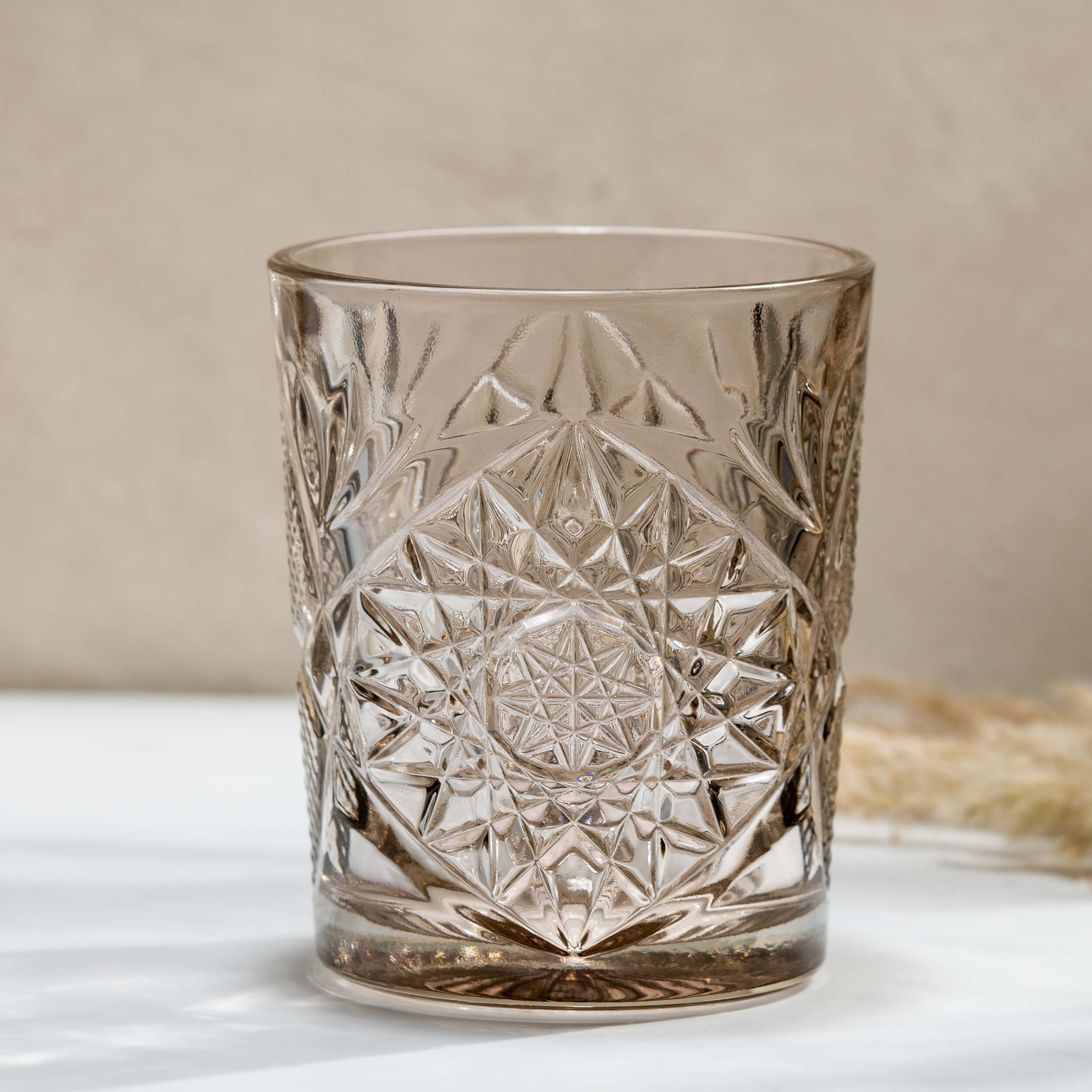 D.O.F. Glas Hobstar taupe, Libbey - 355ml (1 Stk.)