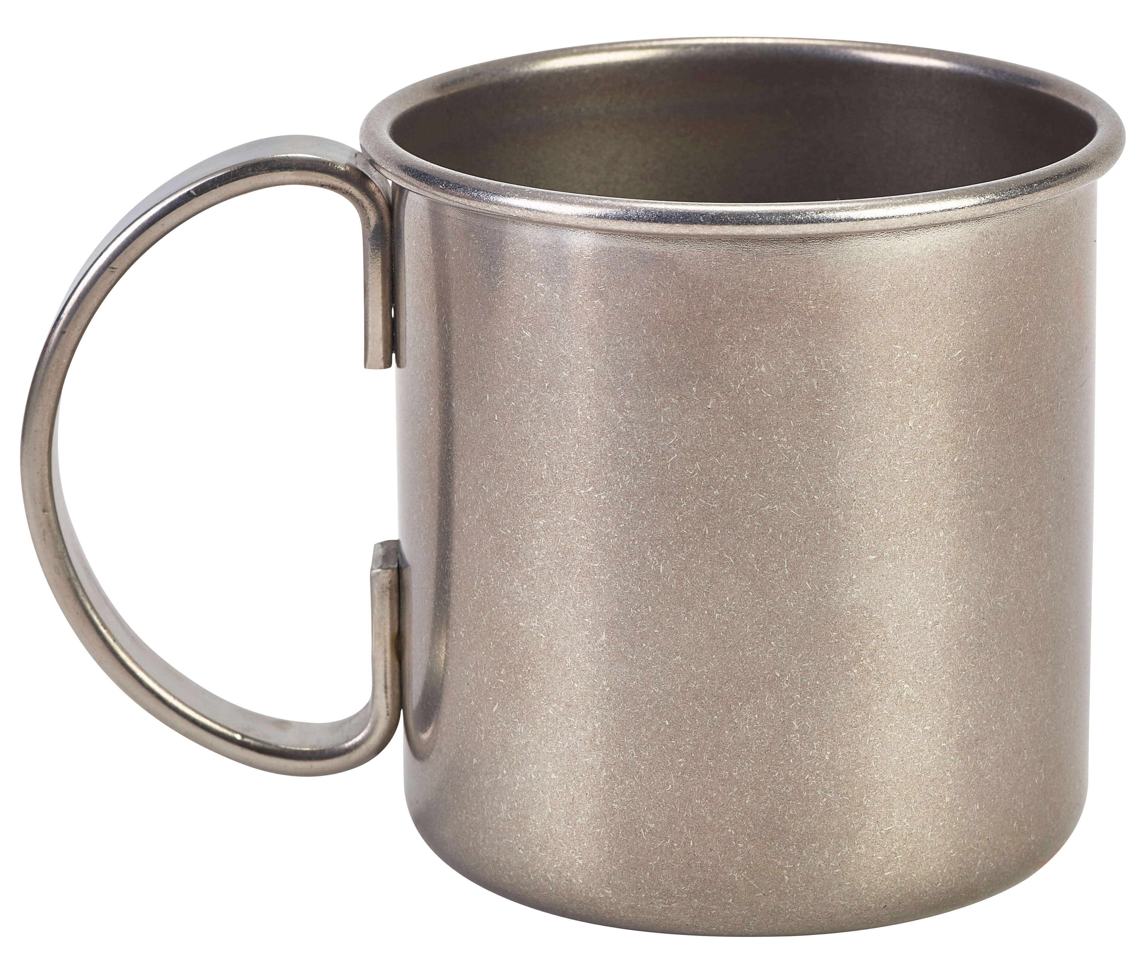 Moscow Mule Becher zylindrisch, Vintage Edelstahl - 500ml