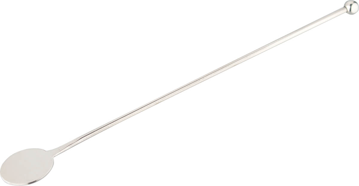 Edelstahl Drinkstirrer mit Kugel und Münze, Prime Bar - 21cm