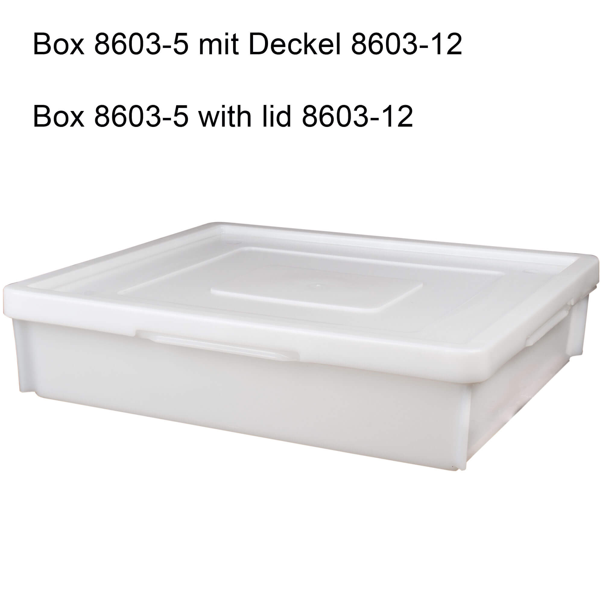 Deckel für Stapel- und Transportbehälter Classic weiß - 525x455x30mm