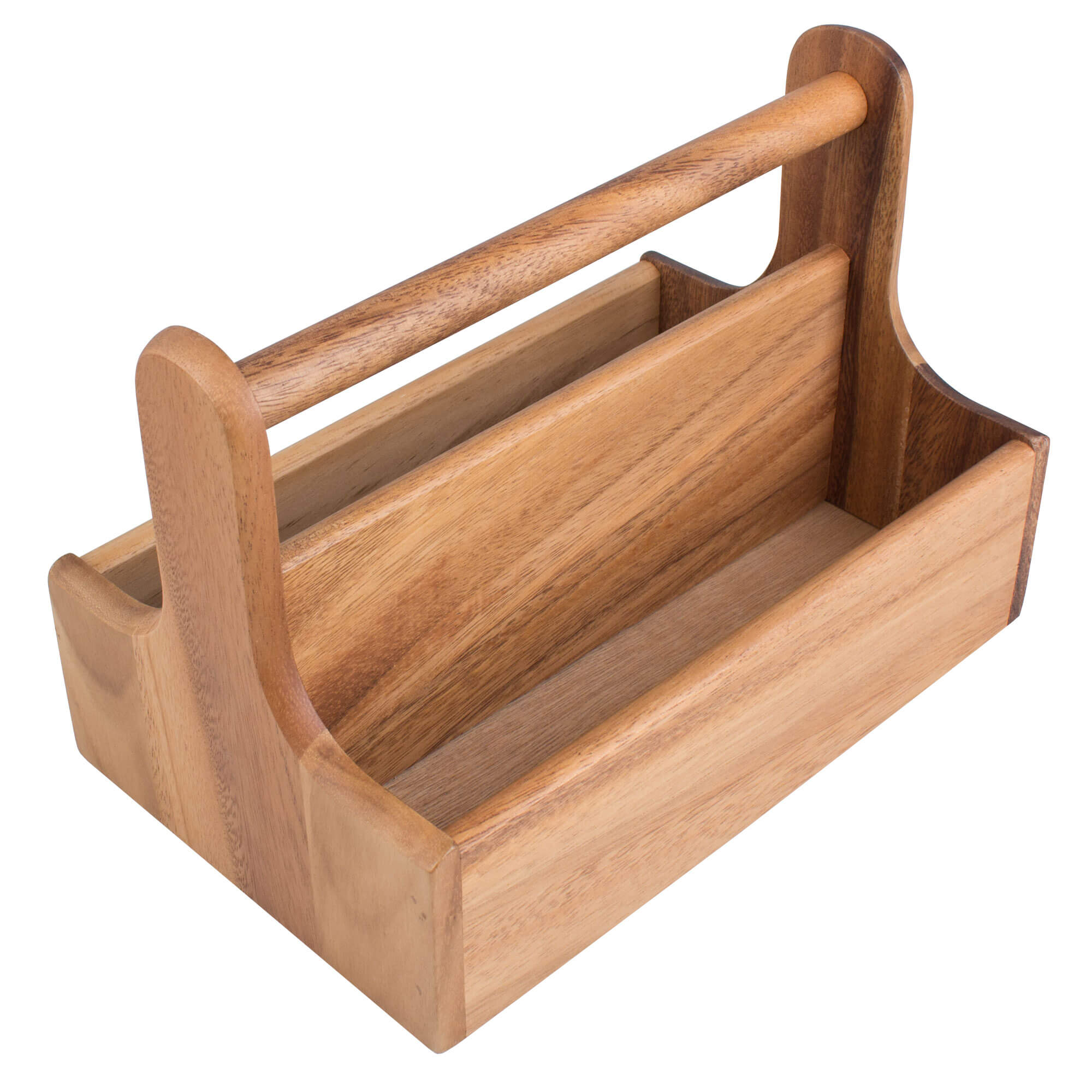 Table Caddy / Bar Organizer, Holz, braun - 25x16x17,5cm