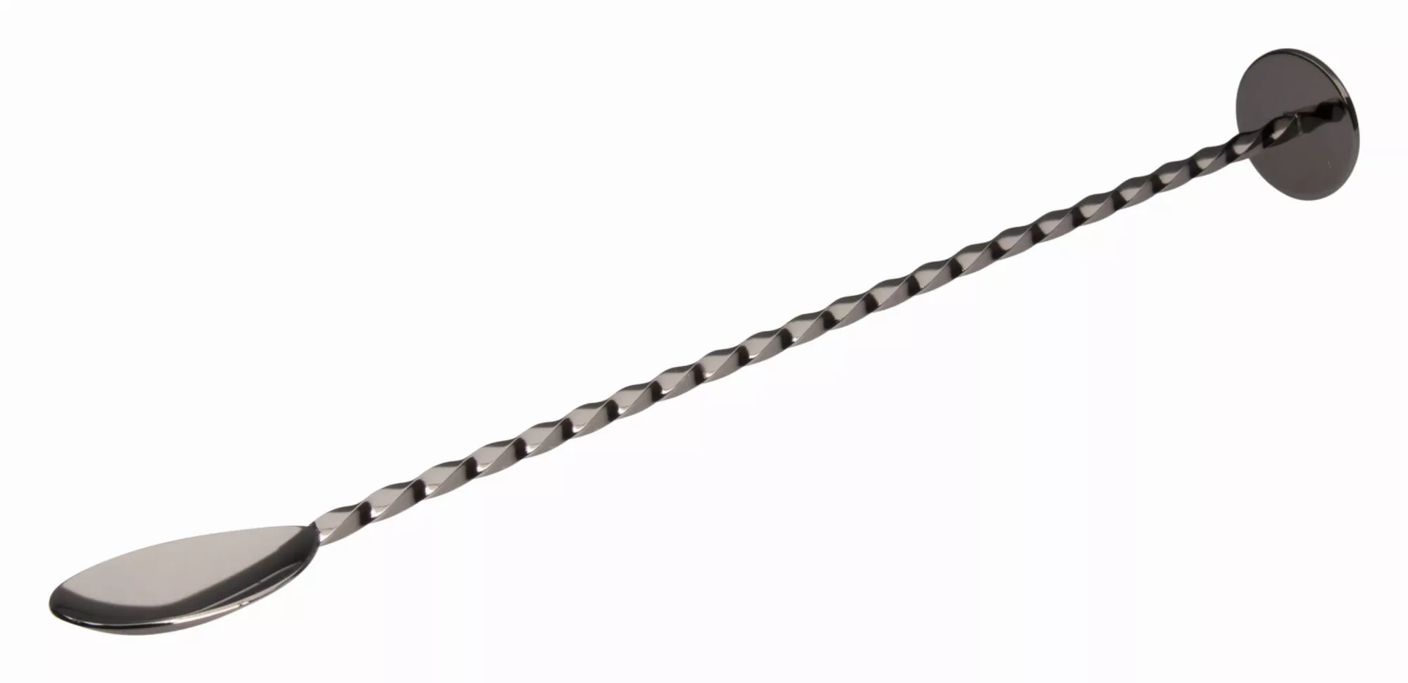 Barlöffel mit Disk, gunmetal black - 26,5cm Barlöffel mit Disk, gunmetal black - 26,5cm