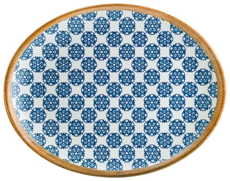 Bonna Lotus Moove Platte oval 25x19cm blau - 12 Stück Bonna Lotus Moove Platte oval 25x19cm blau - 12 Stück
