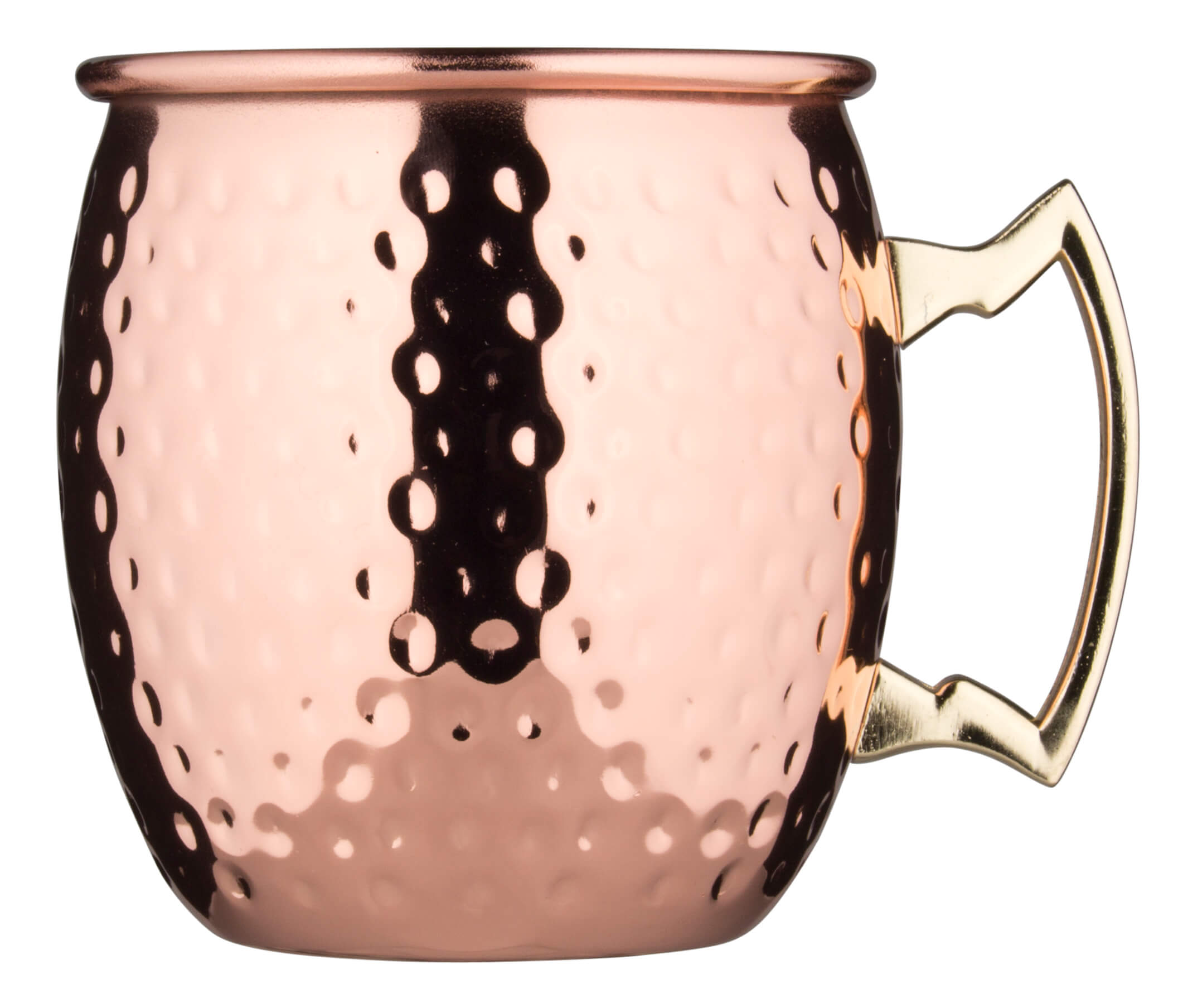 Edelstahlbecher Moscow Mule, kupferfarben, gehämmert - 550ml