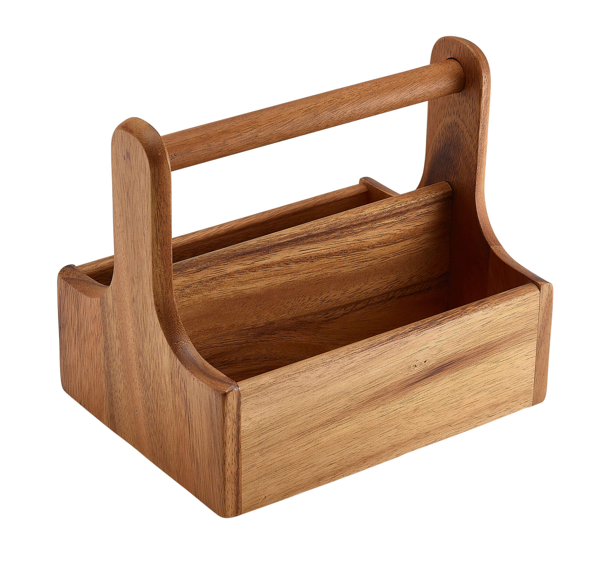 Table Caddy / Bar Organizer, Holz, braun - 20x15,4x18cm