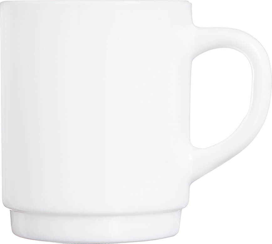 Bockbecher / Tasse Opalglas weiß, Luminarc - 290ml (12 Stk.)