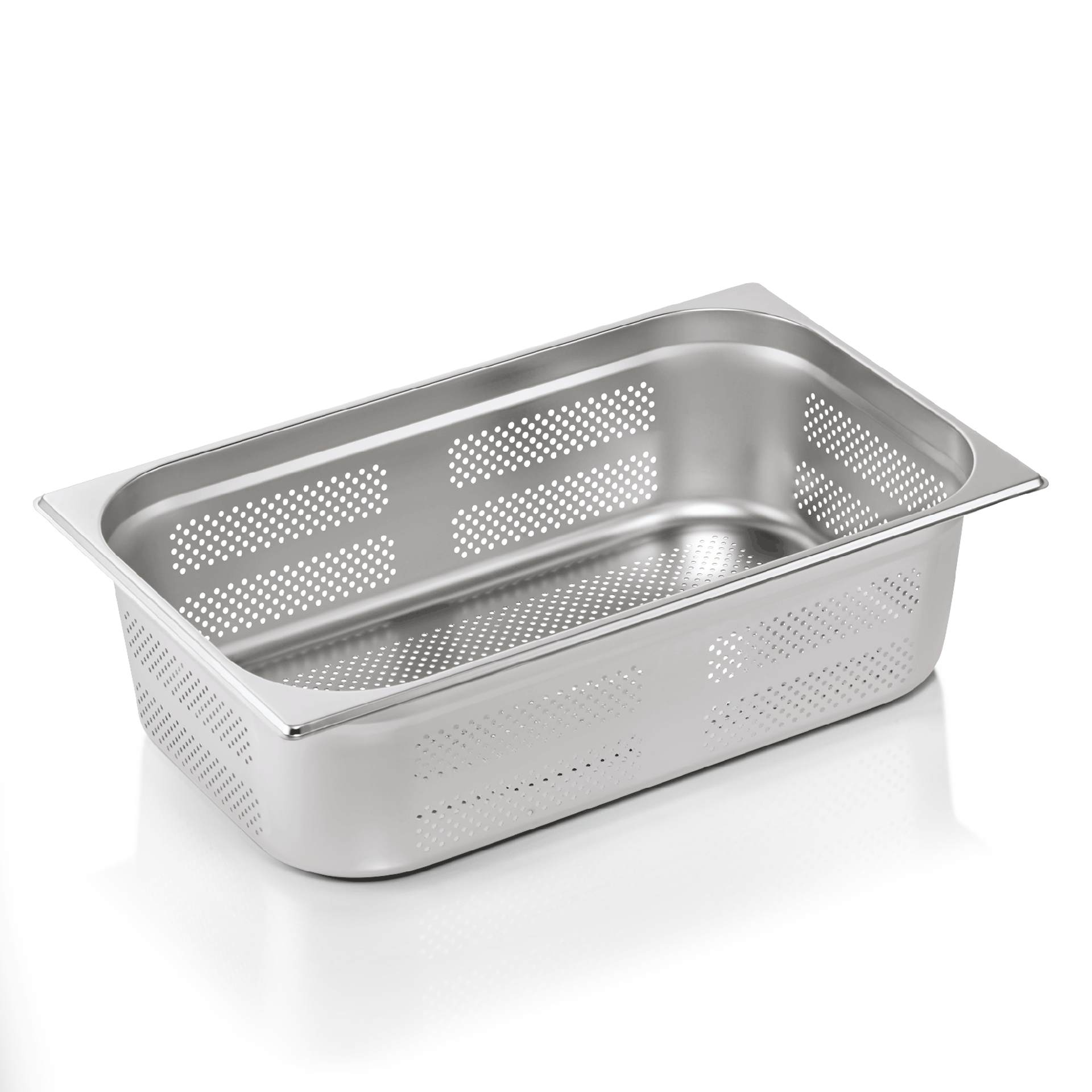 GN 1/1 Behälter, mit Seiten- & Bodenlochung,CNS, GN ESSENTIALS - 15cm (6 Stk.)