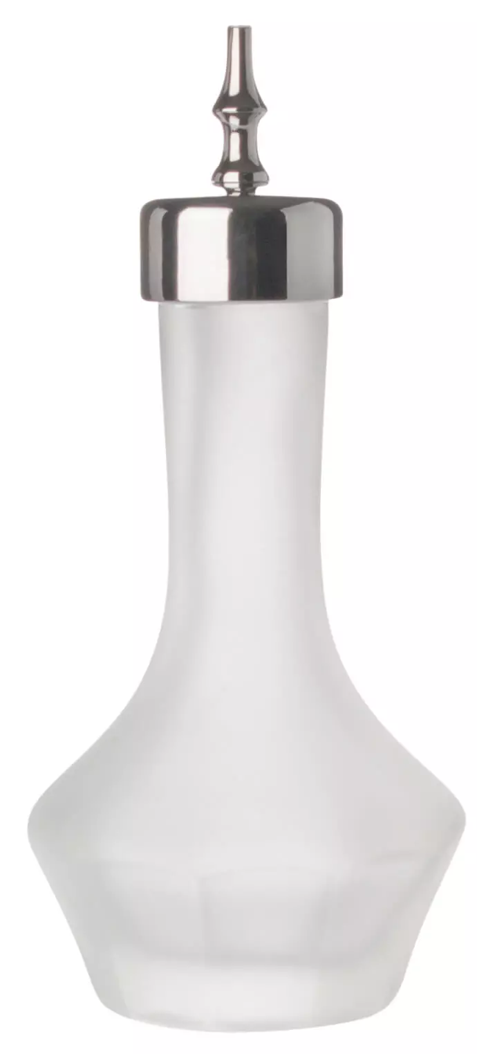 Bitterflasche satiniert, Prime Bar, Ausgießer silberfarben - 30ml Bitterflasche satiniert, Prime Bar, Ausgießer silberfarben - 30ml