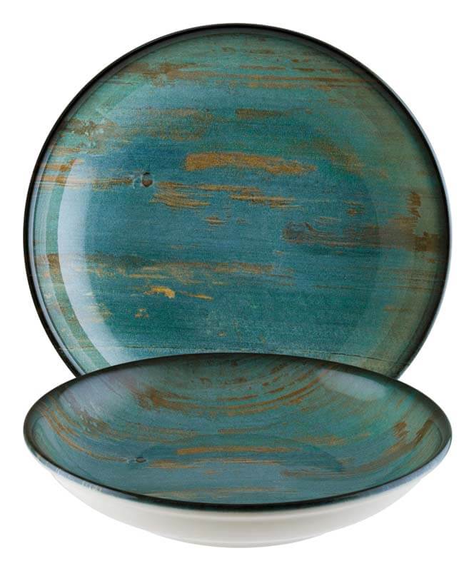Bonna Madera Mint Gourmet Teller tief 20cm blau - 12 Stück Bonna Madera Mint Gourmet Teller tief 20cm blau - 12 Stück