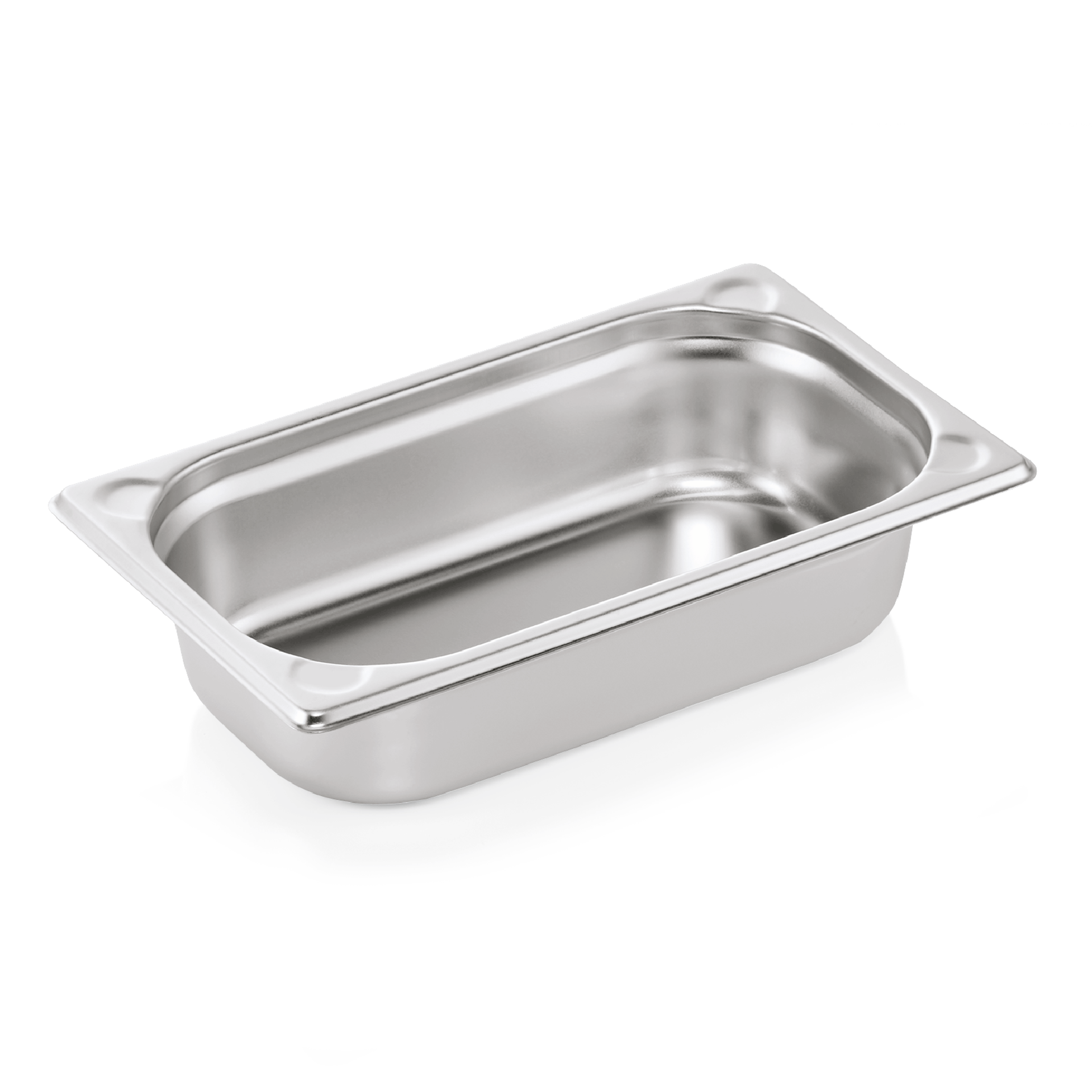 GN 1/4 Behälter, U-Ecken, CNS - H 6,5cm (Serie GN CORE)