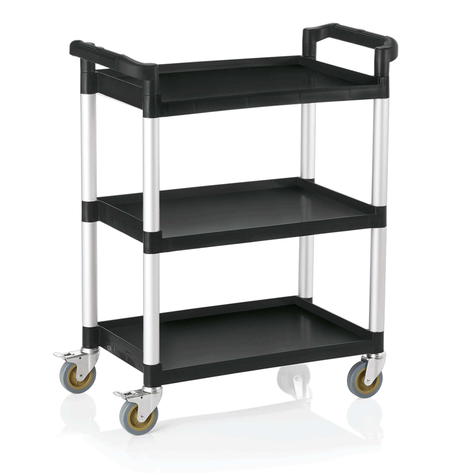 Servierwagen mit 3 Böden - Aluminium, Polypropylen (82x41x95cm) Servierwagen mit 3 Böden - Aluminium, Polypropylen (82x41x95cm)
