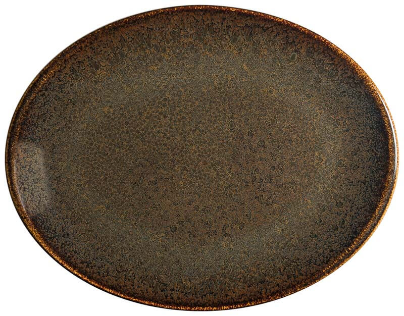 Bonna Ore Tierra Moove Platte oval 31x24cm braun - 6 Stück