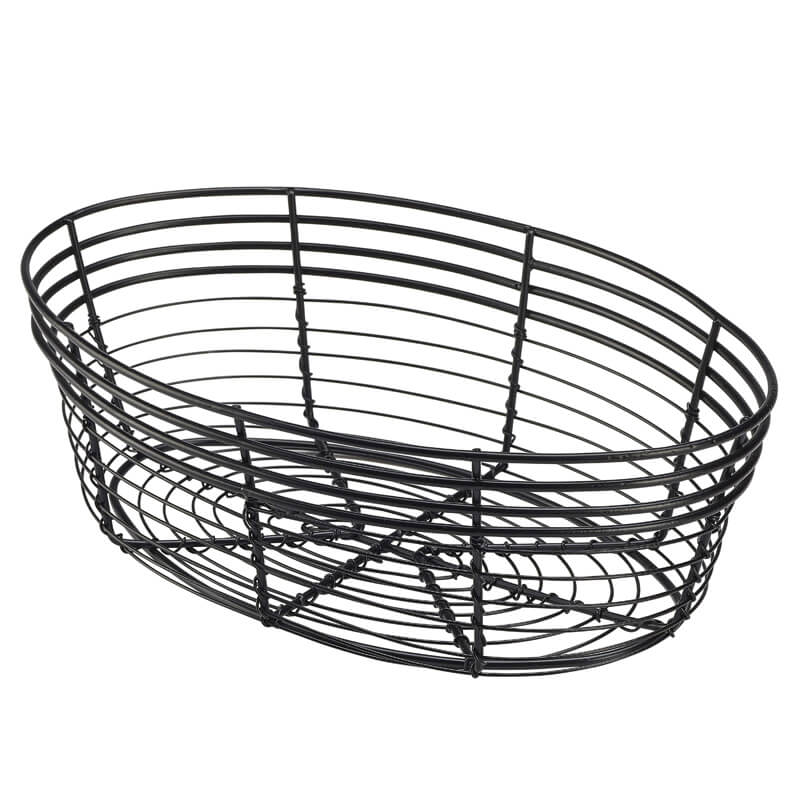 Drahtkorb / Servierkorb oval, schwarz - 25,5x16x8cm (6 Stk.) Drahtkorb / Servierkorb oval, schwarz - 25,5x16x8cm (6 Stk.)