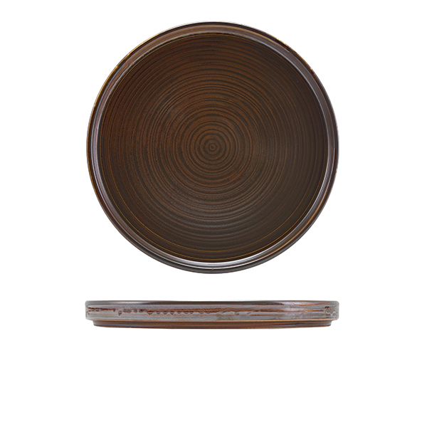 Niedriger Präsentationsteller Terra Rustic Copper – 25 cm (6 Stk.)