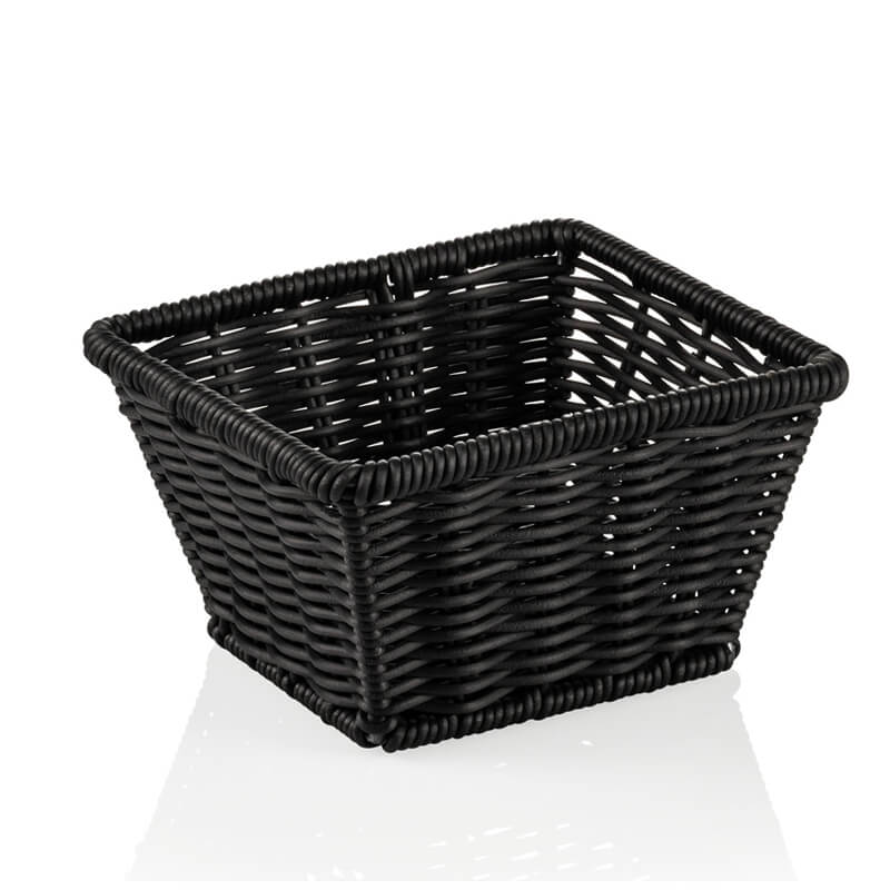 Korb Polypropylen, 17,5x16x10cm (GN 1/6) - schwarz Korb Polypropylen, 17,5x16x10cm (GN 1/6) - schwarz