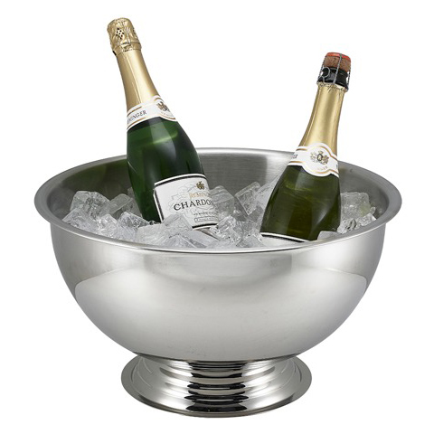 Champagnerkühler, Edelstahl - silberfarben (38cm/13l) Champagnerkühler, Edelstahl - silberfarben (38cm/13l)