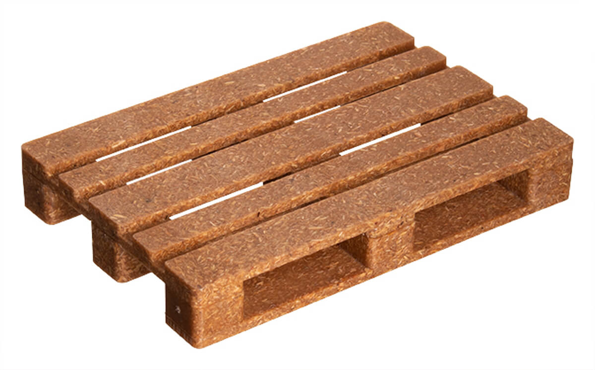 Untersetzer Mini-Palette, Kunststoff, 12x8x1,8cm - Holzoptik