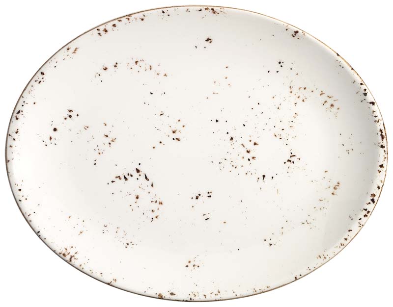 Bonna Grain Moove Platte oval 31x24cm creme - 6 Stück