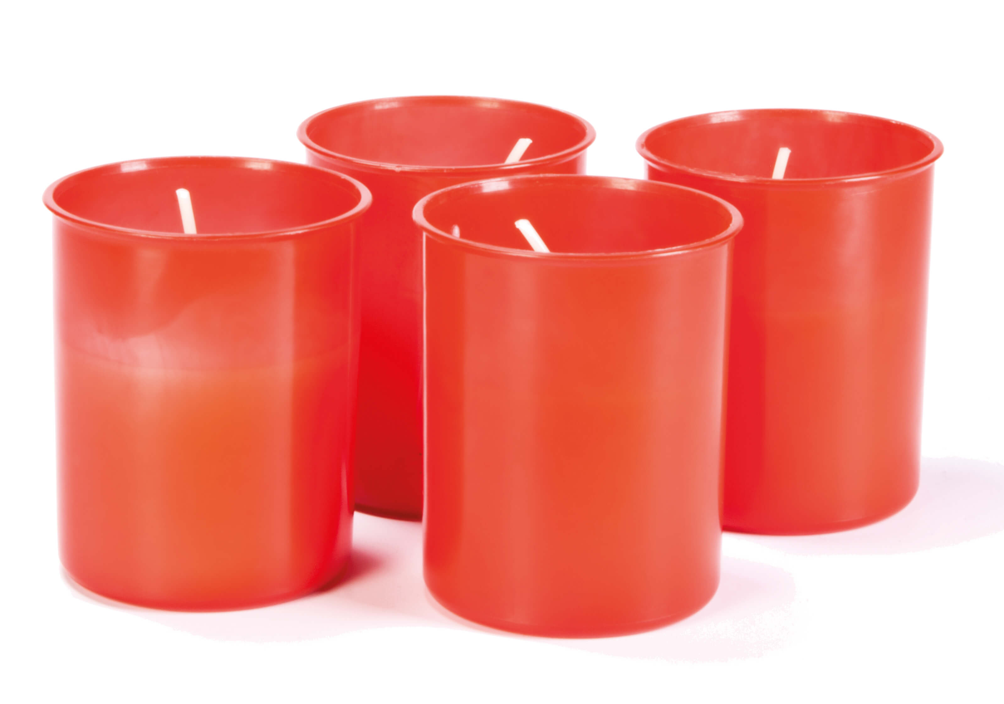 Dauerbrenner Bolsius, 4 Stück (24Std.) rot