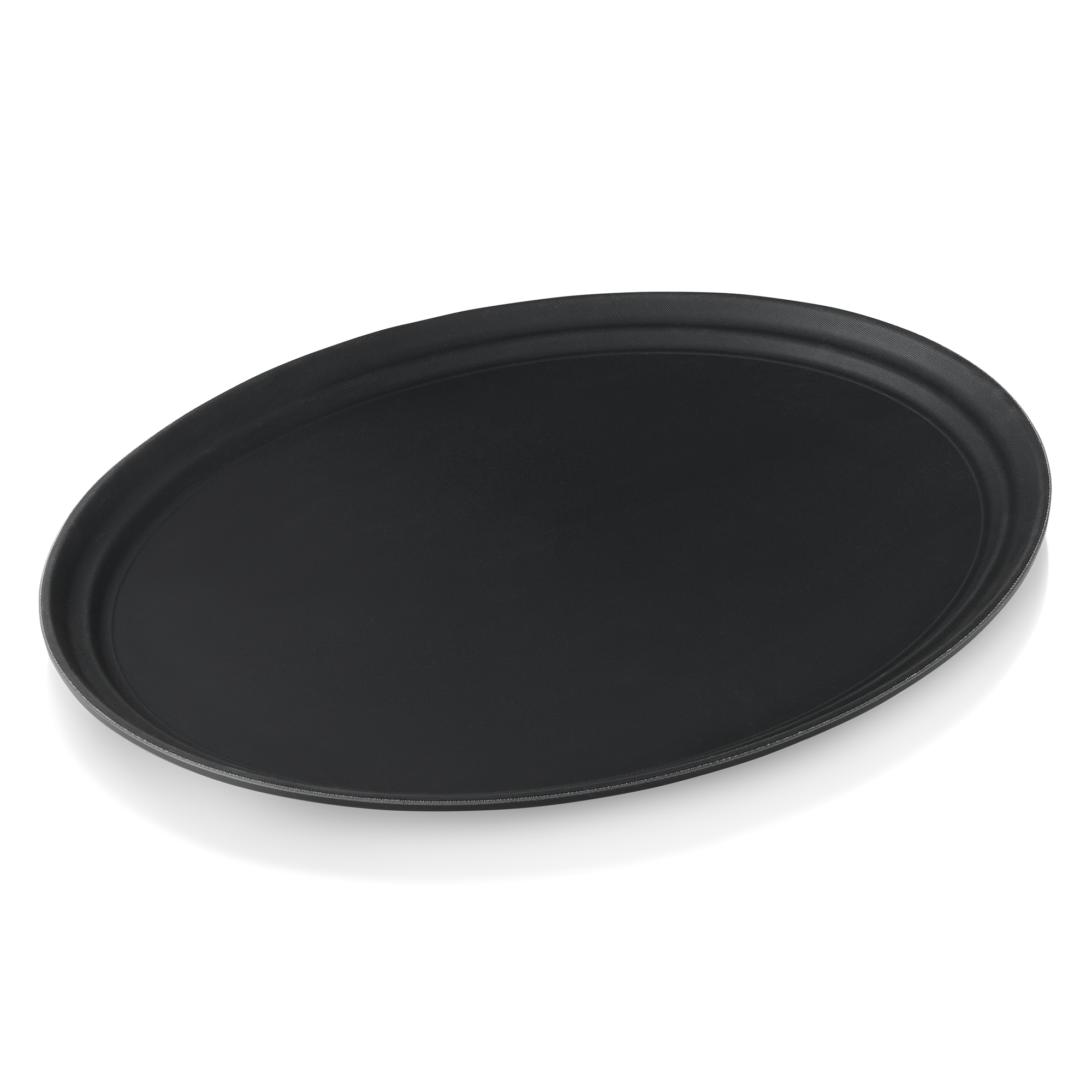Tablett oval, rutschfest, Polypropylen schwarz - 63x52x3cm Tablett oval, rutschfest, Polypropylen schwarz - 63x52x3cm