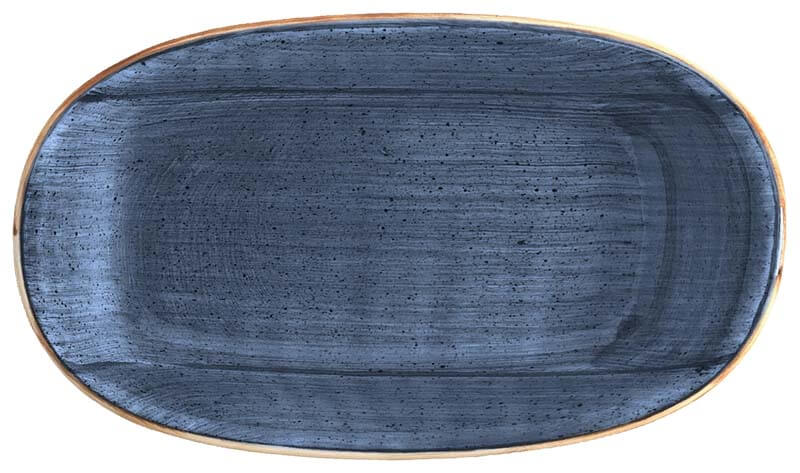 Bonna Aura Dusk Gourmet Platte oval 24x14cm blau - 12 Stück