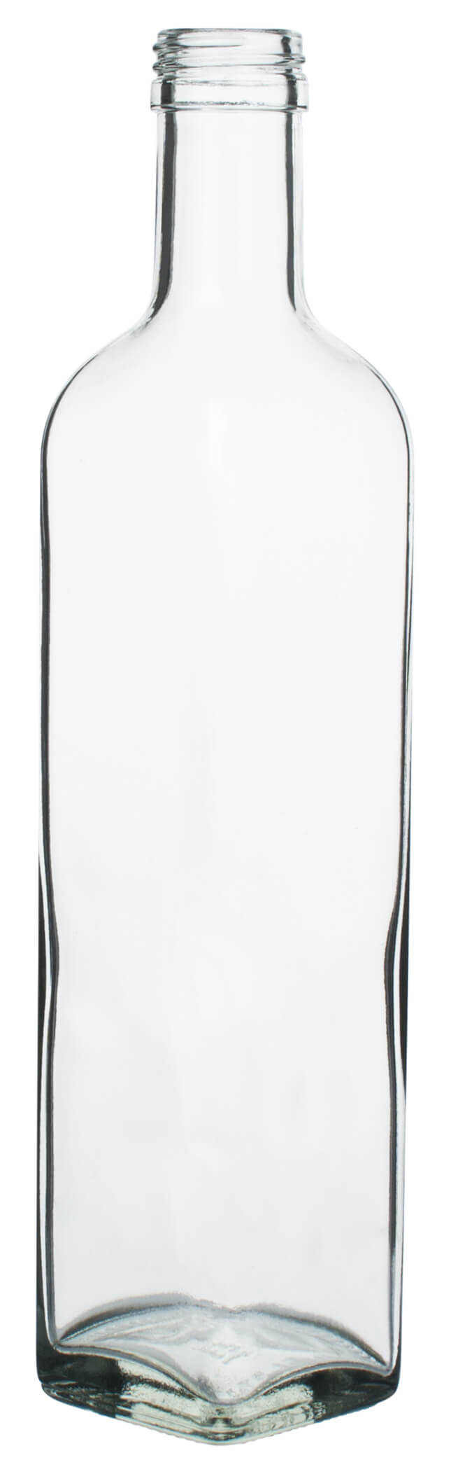 Glasflasche eckig - 500ml