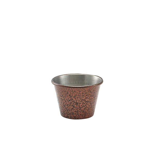 Dipschale, Edelstahl gehämmert, vintage kupferfarben - 5,7x4cm (24 Stk.)