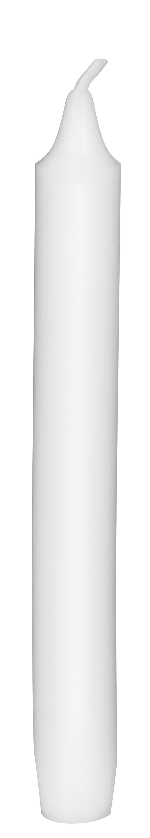 Haushaltskerzen mit Dornenloch, Gies, 19,4x2,2cm - weiß (160 Stk.)
