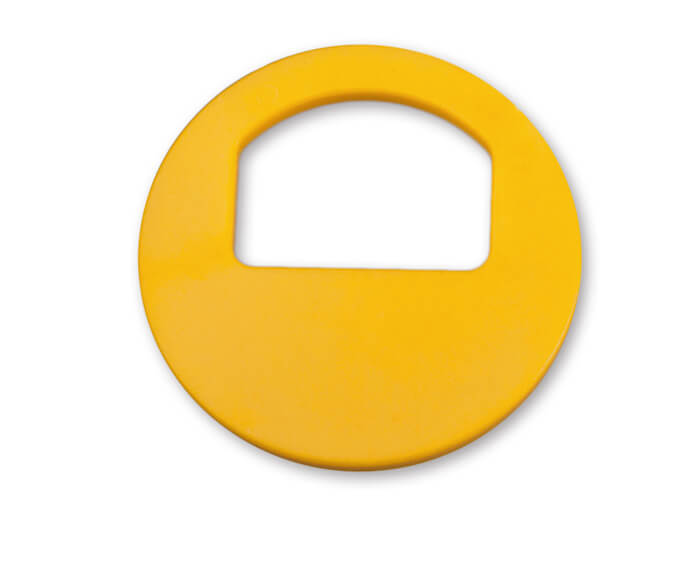 Garderobenmarke mit Nummerierung (100Stk.) - gelb
