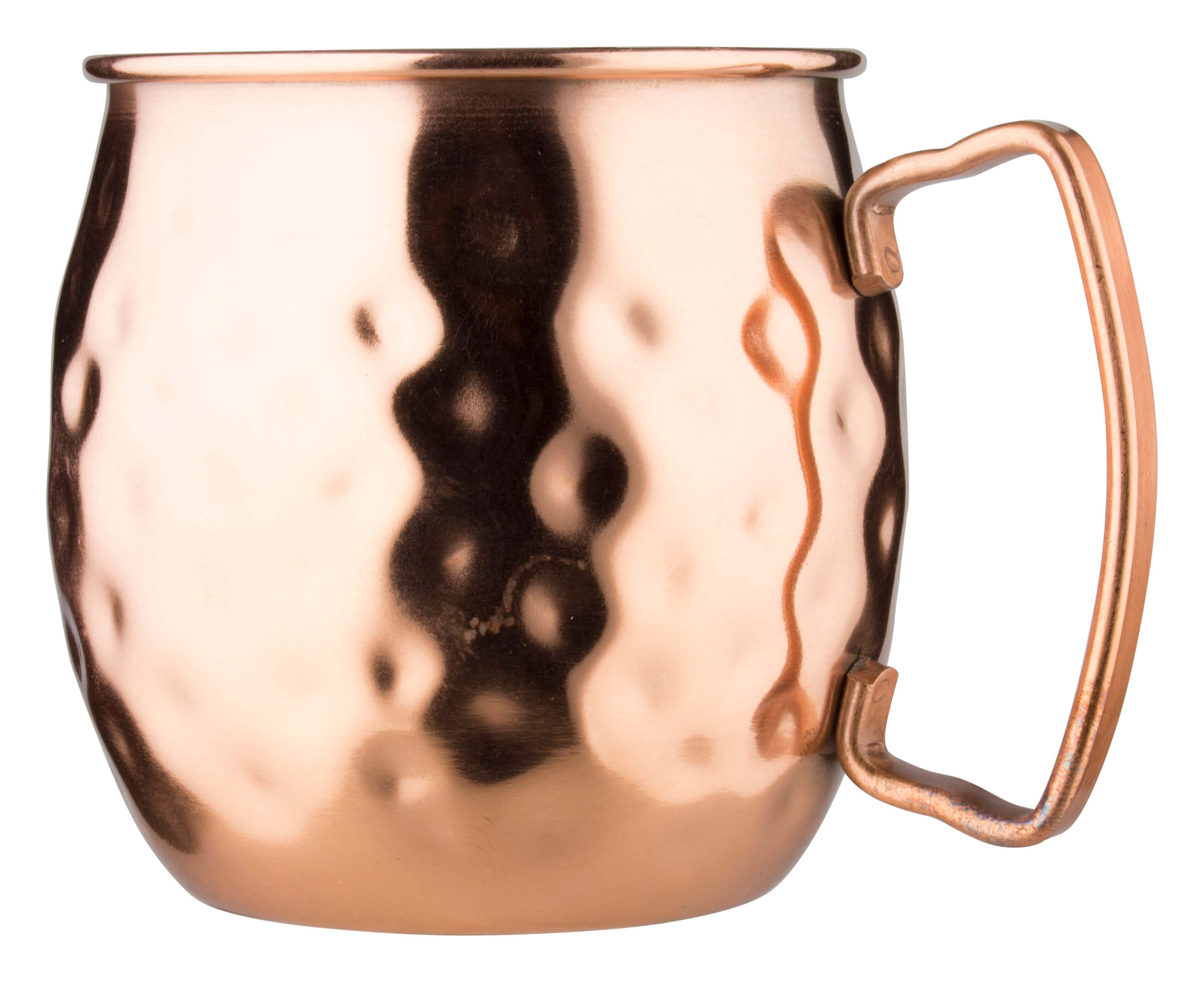 Edelstahlbecher Moscow Mule, kupferfarben, gehämmert, Prime Bar - 400ml