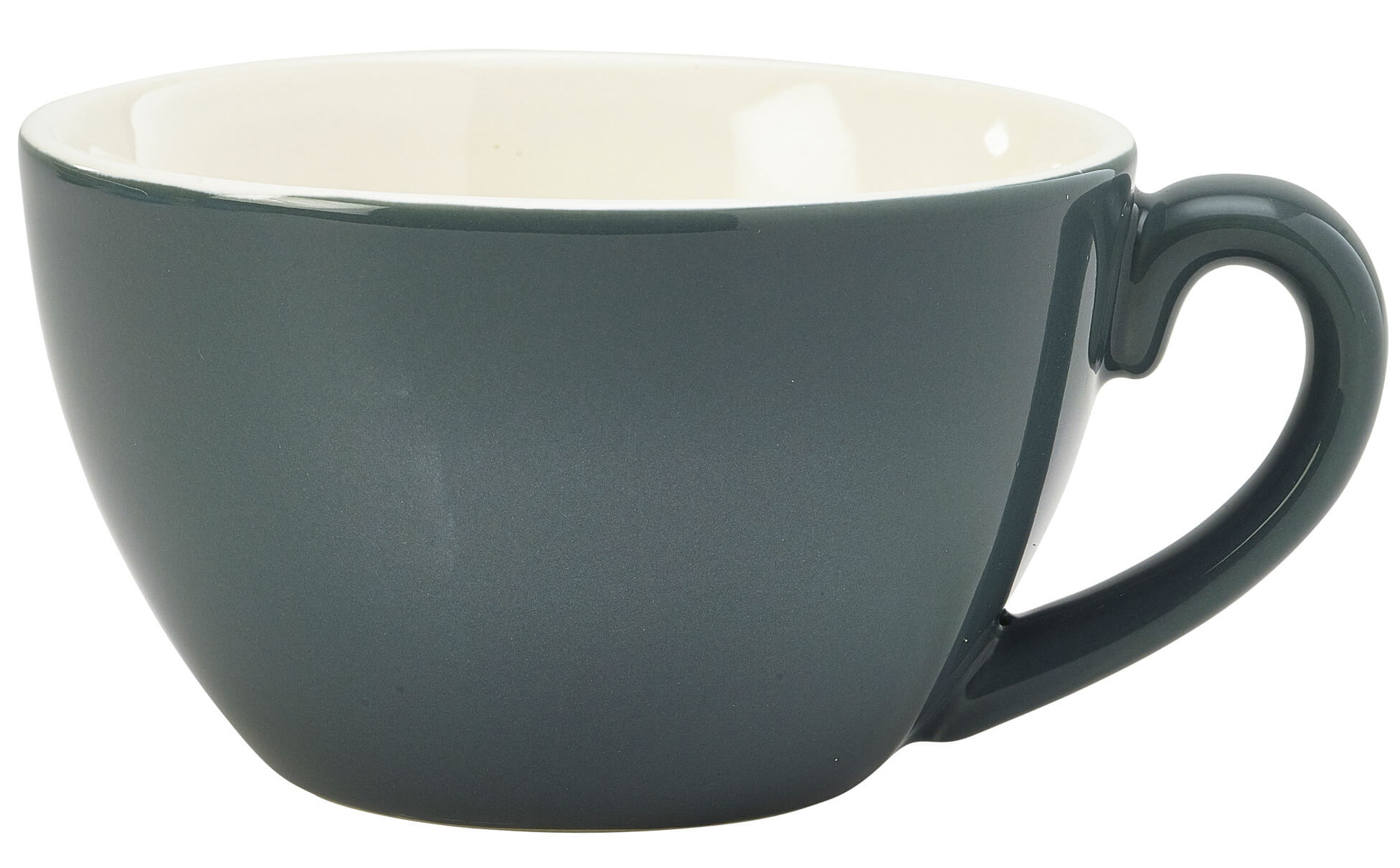 Milchkaffee Tasse grau - 340ml (6 Stk.)
