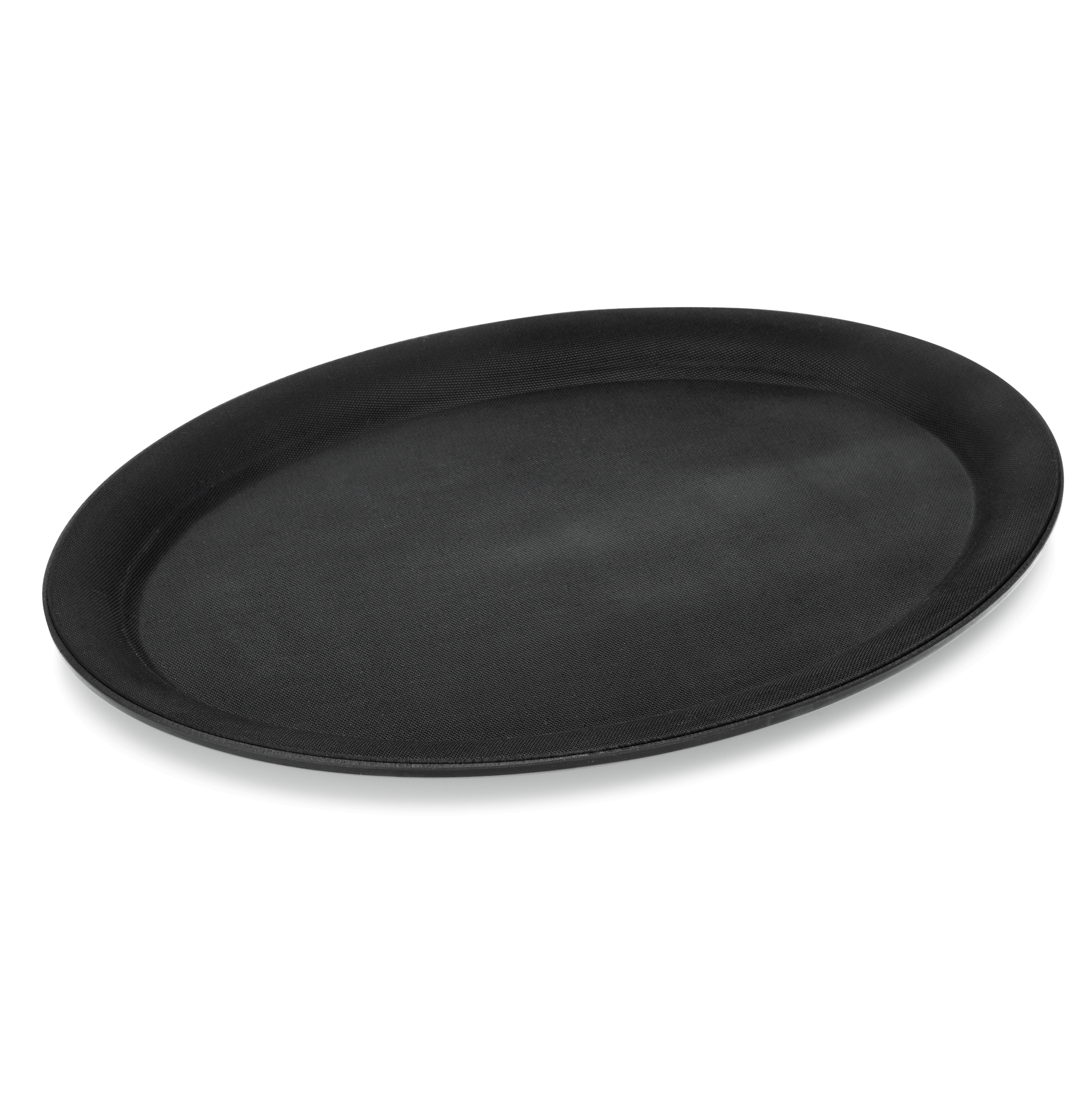 Tablett oval, rutschfest, Polypropylen schwarz - 29x22cm Tablett oval, rutschfest, Polypropylen schwarz - 29x22cm