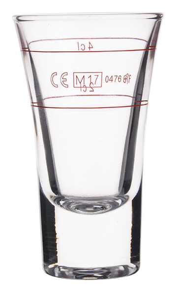 Stamper Dublino - 57ml, 2+4cl geeicht (6 Stk.)