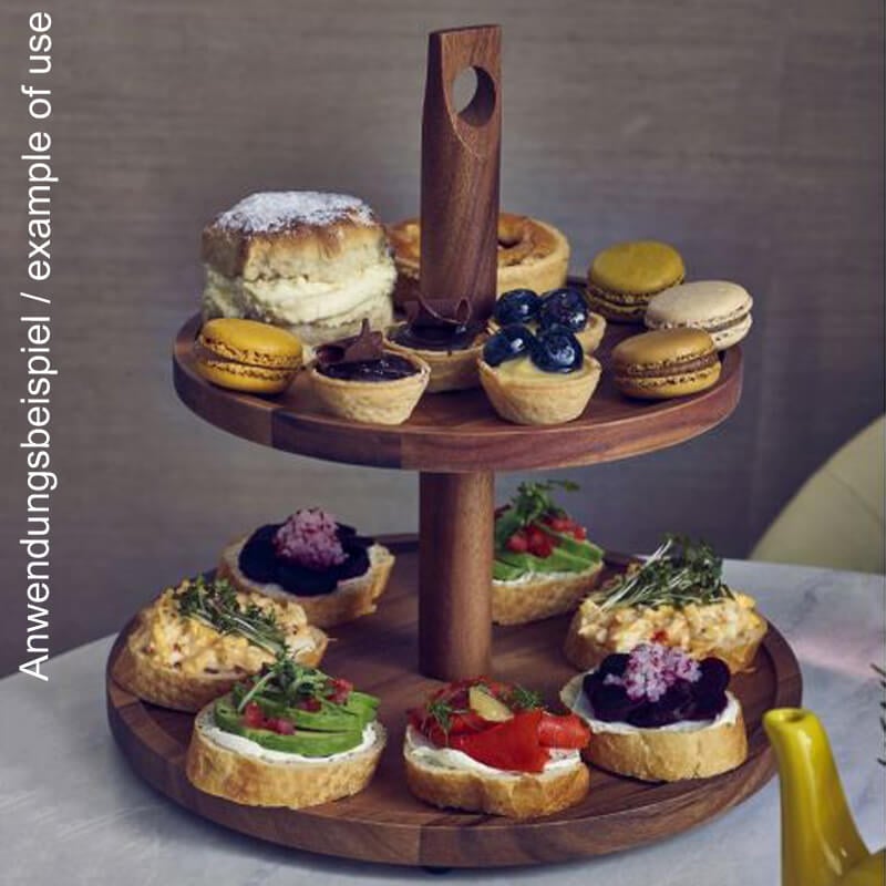 Etagere, 2 Etagen - Akazienholz Etagere, 2 Etagen - Akazienholz