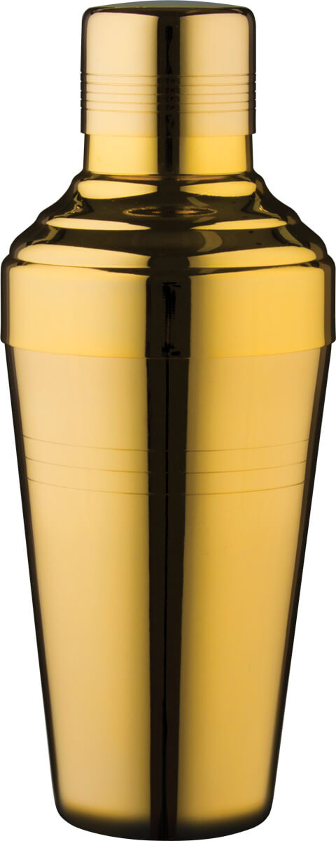 3-tlg. Cocktail Shaker Yukiwa Baron, goldfarben - 410ml