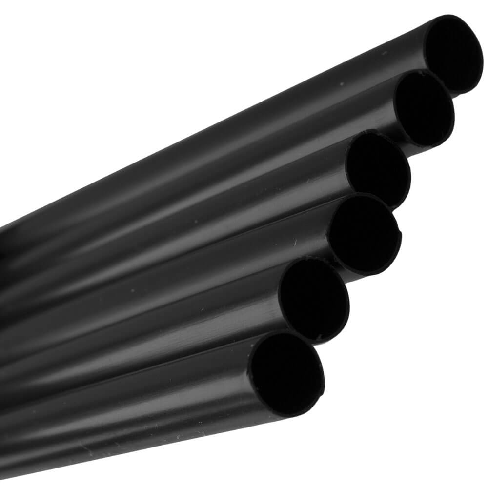 Trinkhalme, Kunststoff Mehrweg (6x200mm) - schwarz (135 Stk.)