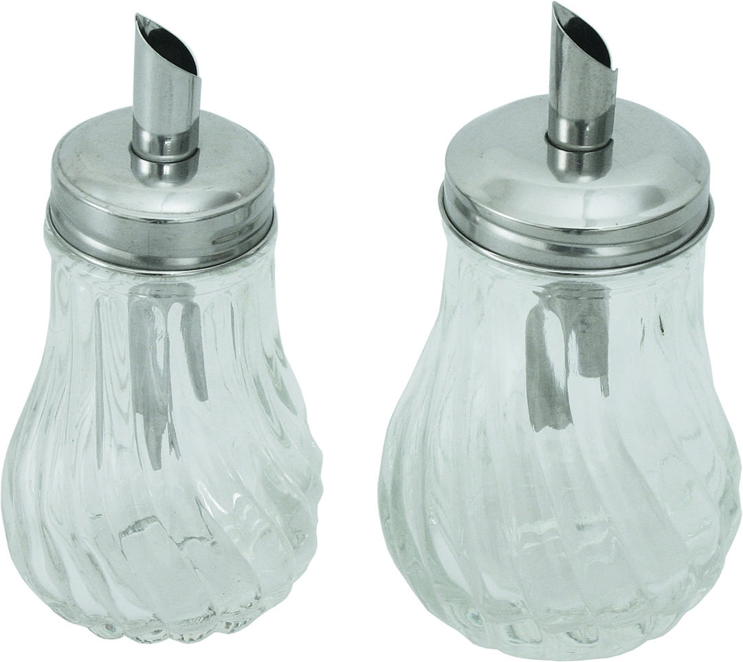 Zuckerdosierer, Glas und Edelstahl - 120ml / 11cm