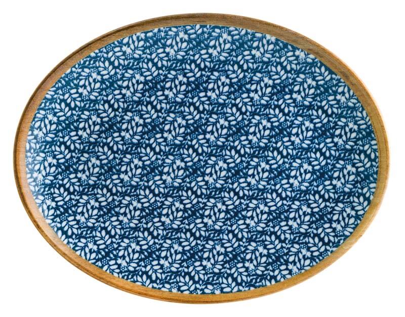 Bonna Lupin Moove Platte oval 31x24cm blau - 6 Stück