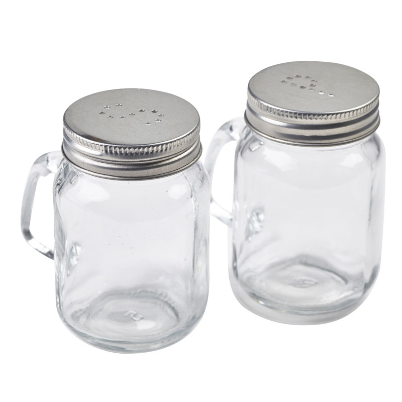 Salz- und Pfefferstreuer Set im Mason Jar-Stil