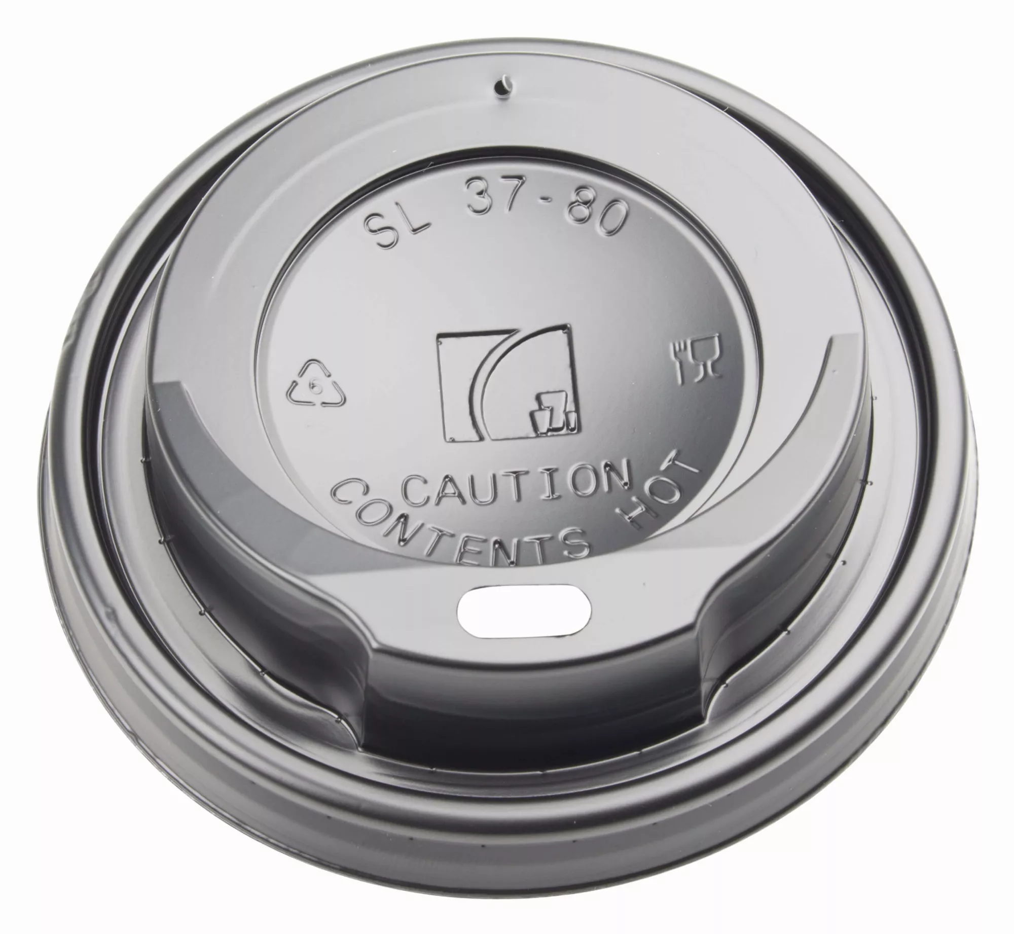 0,2l Kaffeebecherdeckel schwarz, Eco - 100 Stk. 0,2l Kaffeebecherdeckel schwarz, Eco - 100 Stk.