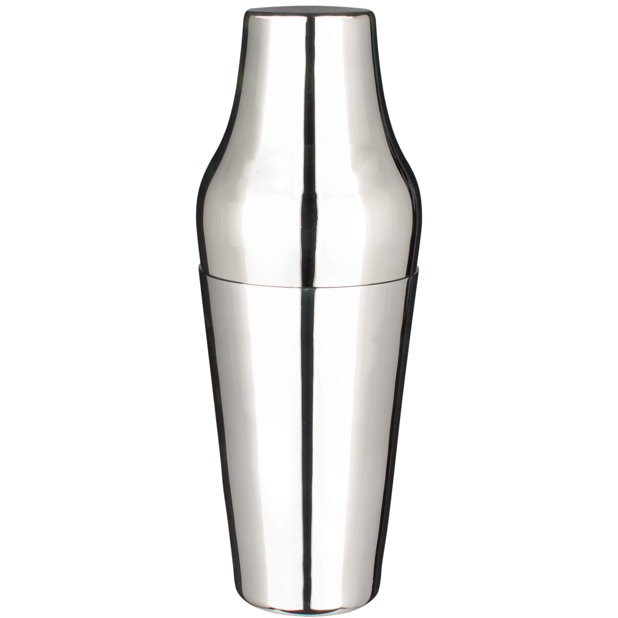 Cocktail Shaker, zweiteilig, Messing, Silber überzogen - 500ml